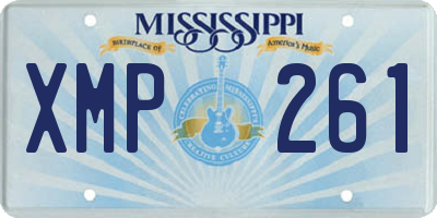 MS license plate XMP261