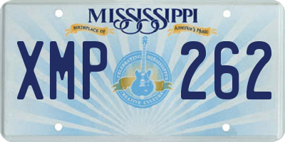 MS license plate XMP262