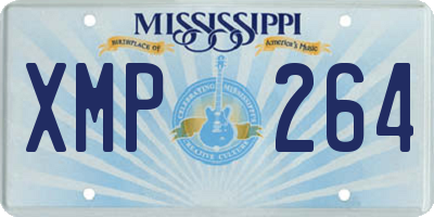 MS license plate XMP264