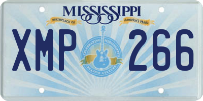 MS license plate XMP266