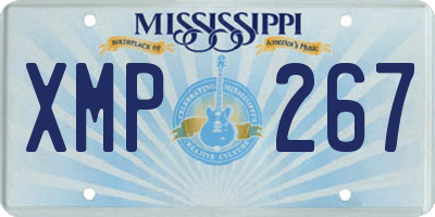 MS license plate XMP267