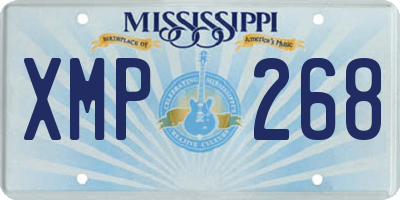 MS license plate XMP268