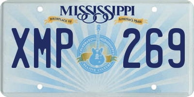 MS license plate XMP269
