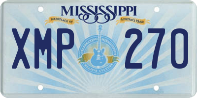 MS license plate XMP270