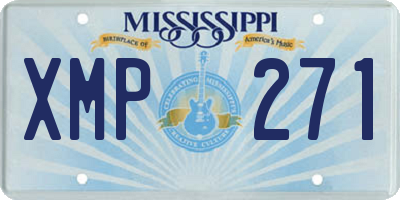 MS license plate XMP271