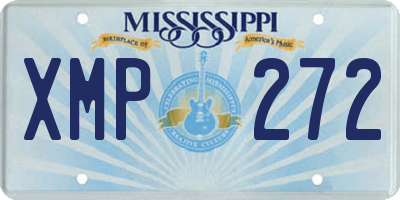 MS license plate XMP272