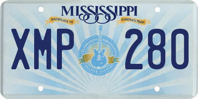 MS license plate XMP280