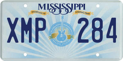 MS license plate XMP284