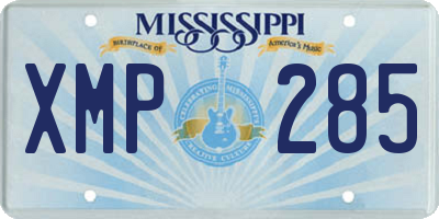 MS license plate XMP285