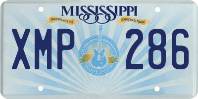 MS license plate XMP286