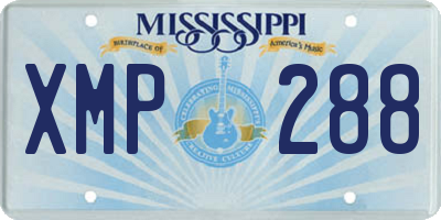 MS license plate XMP288