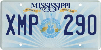 MS license plate XMP290