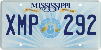 MS license plate XMP292