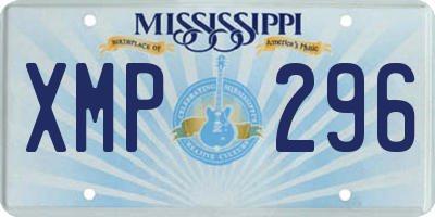 MS license plate XMP296