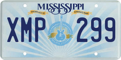 MS license plate XMP299