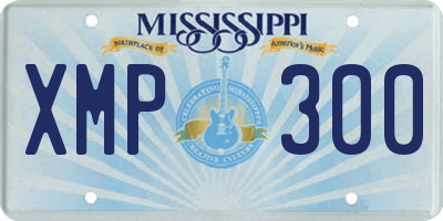 MS license plate XMP300