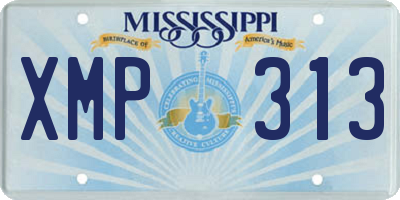 MS license plate XMP313