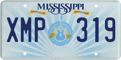 MS license plate XMP319
