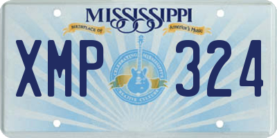 MS license plate XMP324