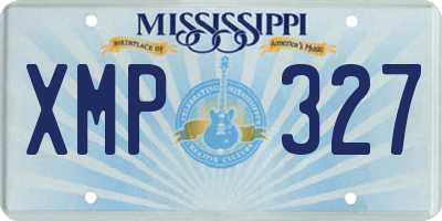 MS license plate XMP327