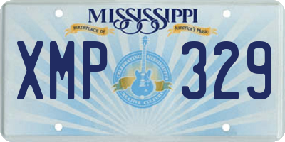 MS license plate XMP329
