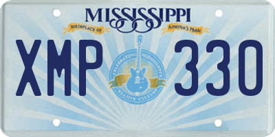 MS license plate XMP330