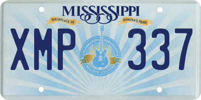 MS license plate XMP337