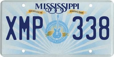 MS license plate XMP338