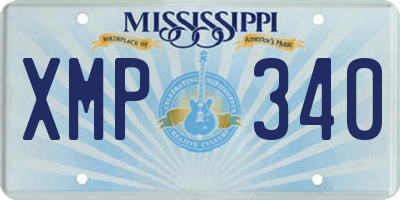 MS license plate XMP340