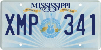 MS license plate XMP341