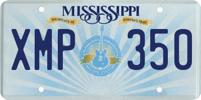 MS license plate XMP350