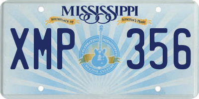 MS license plate XMP356