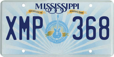 MS license plate XMP368
