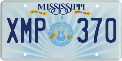 MS license plate XMP370