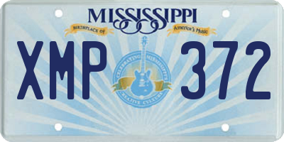 MS license plate XMP372