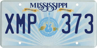 MS license plate XMP373