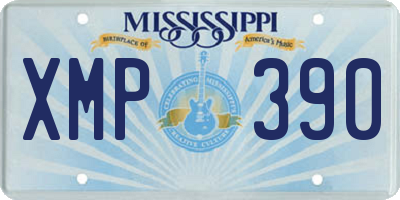 MS license plate XMP390