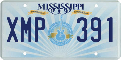 MS license plate XMP391