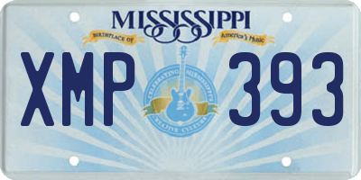 MS license plate XMP393
