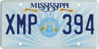 MS license plate XMP394