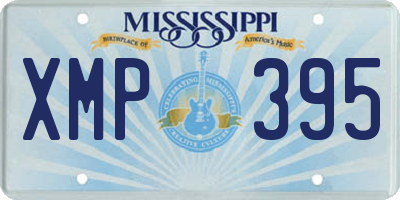 MS license plate XMP395