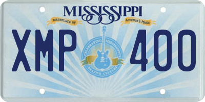 MS license plate XMP400