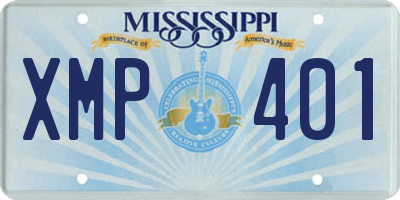 MS license plate XMP401
