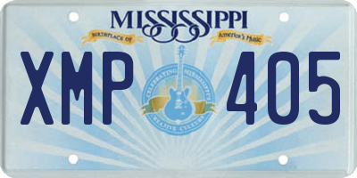 MS license plate XMP405