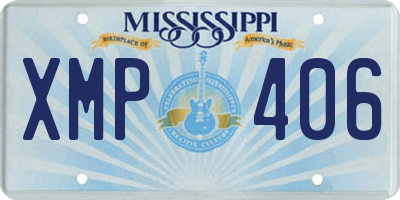 MS license plate XMP406