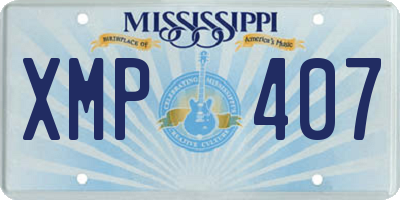 MS license plate XMP407