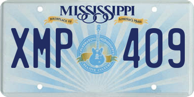 MS license plate XMP409
