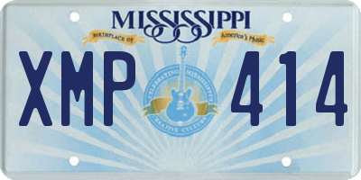 MS license plate XMP414