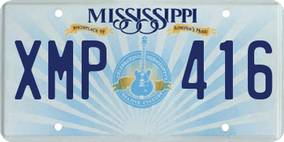 MS license plate XMP416