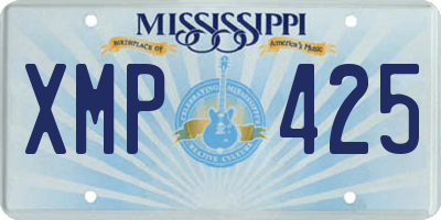 MS license plate XMP425